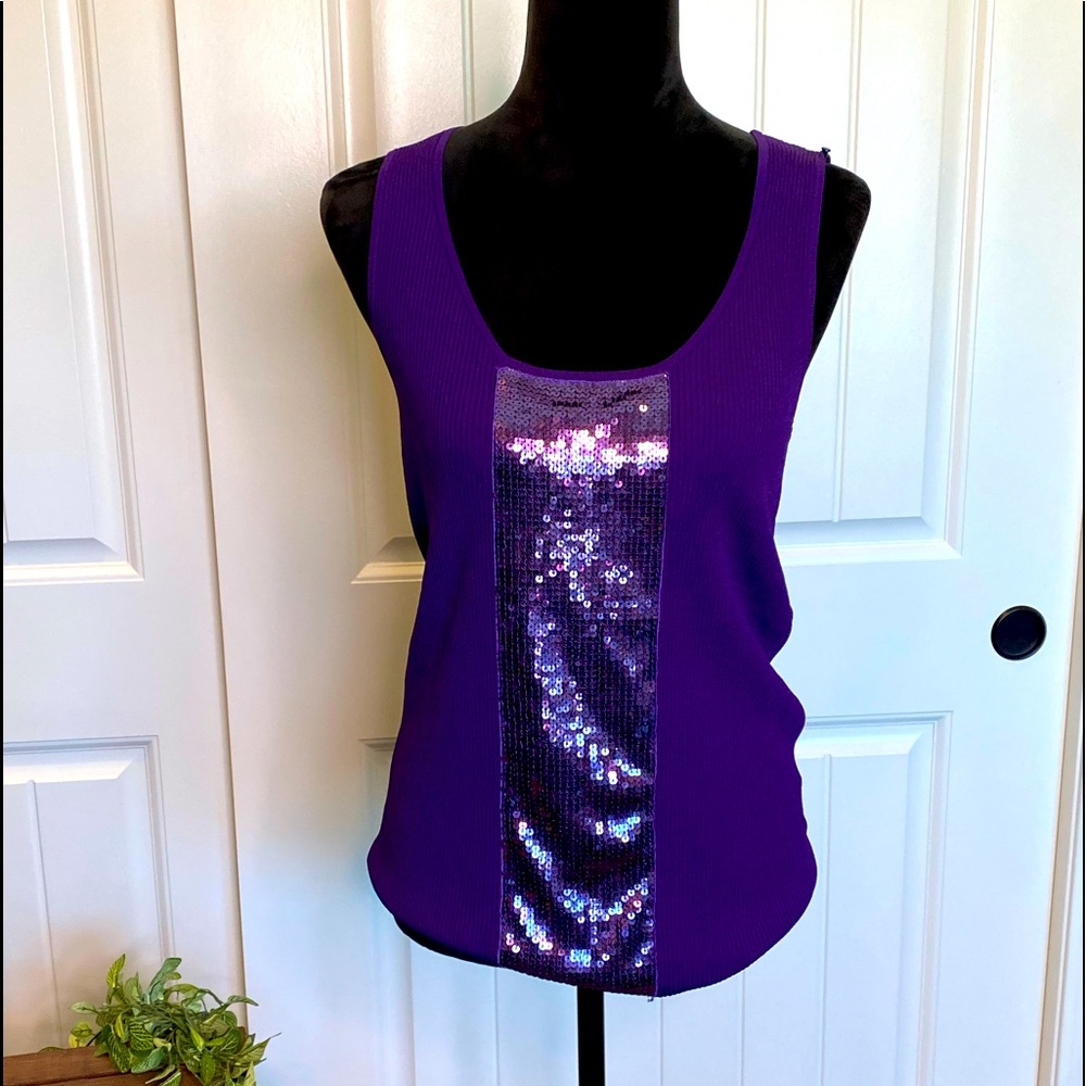New!  Gorgeous Soft Stretch Sequins Knit Tank Top